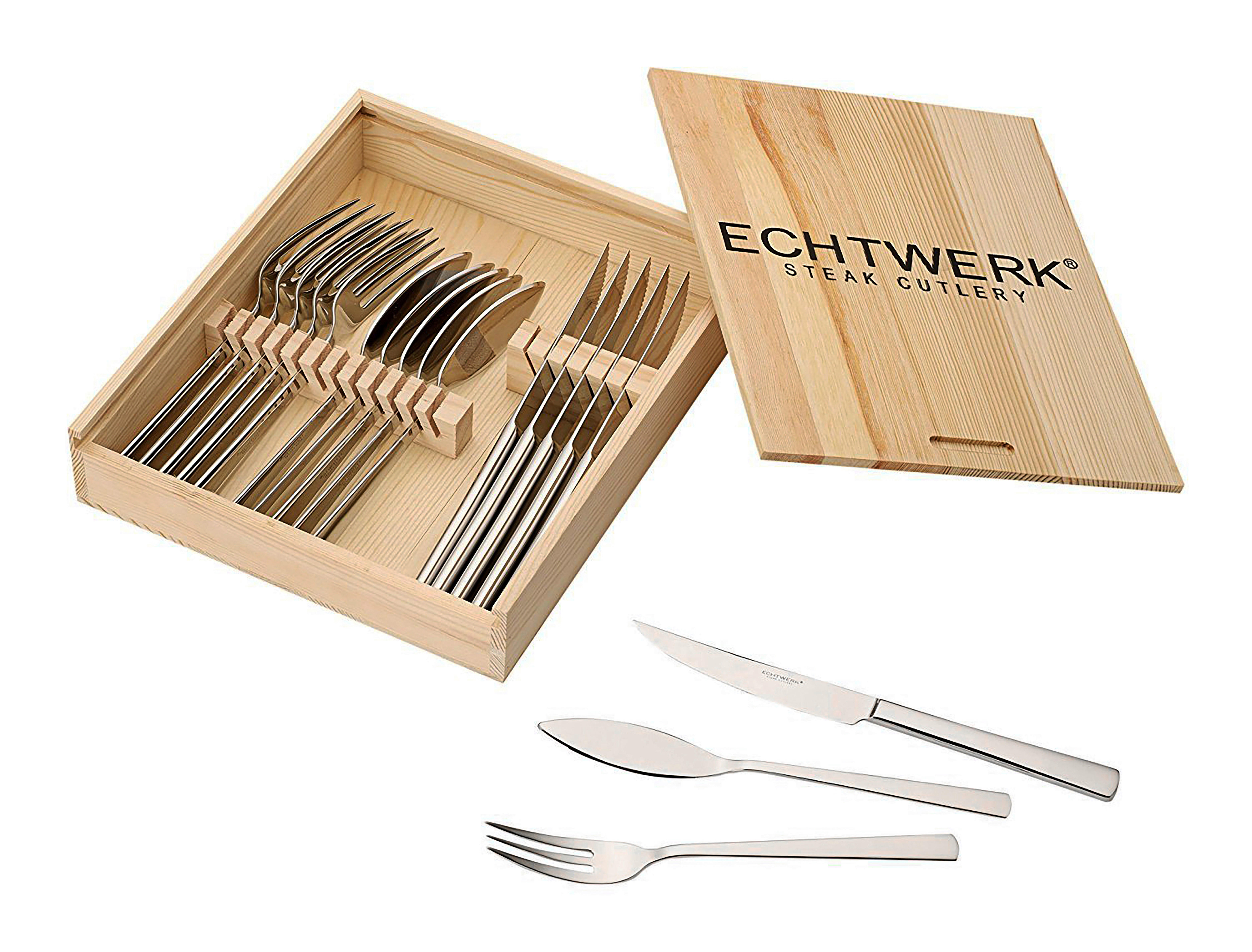 ECHTWERK Besteckset Sarre Edelstahl Edelstahl 18 tlg. Sarre - Edelstahl (27,50/24,50/6,20cm) - ECHTWERK