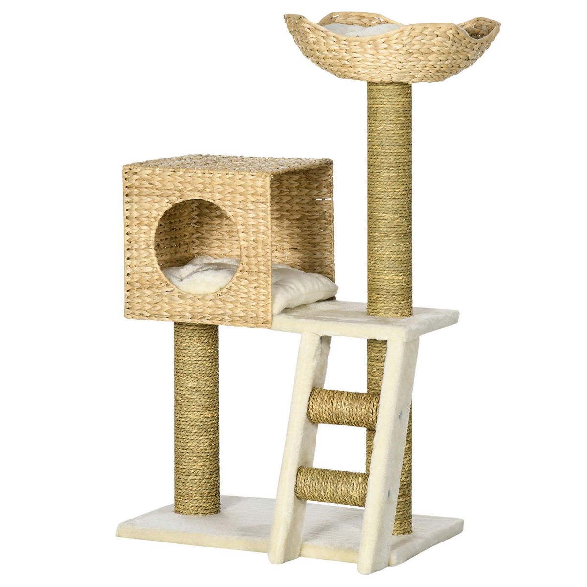 PawHut Kratzbaum natur Holz B/H/L: ca. 37x100,5x57 cm Kratzbaum - natur (57,00/37,00/100,50cm) - PawHut