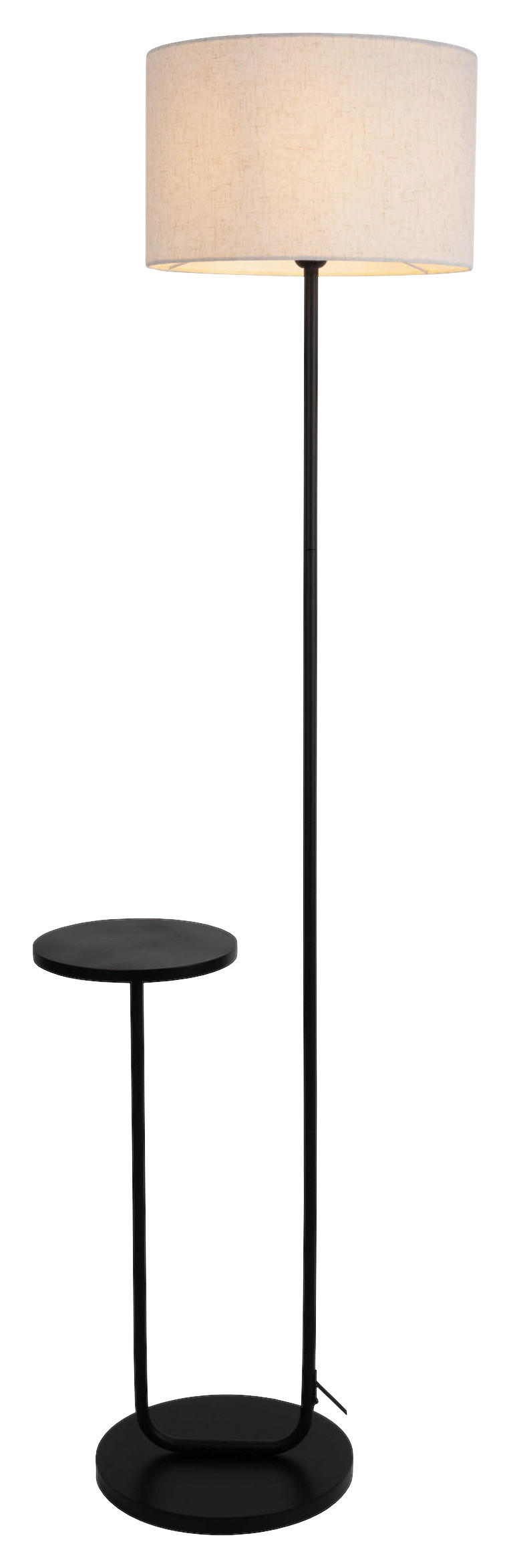 Näve Leuchten Stehleuchte schwarz Metall Textil B/H/T: ca. 50x157x35 cm E27 1 Brennstellen TORDIS - schwarz (50,00/157,00/35,00cm) - Näve Leuchten