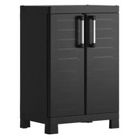 Keter Kunststoffschrank Detroit schwarz Kunststoff B/H/T: ca. 65x97x45 cm Detroit - schwarz (65,00/97,00/45,00cm) - Keter