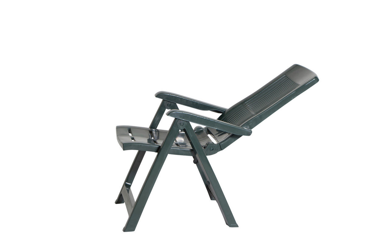 ProGarden Klappsessel Tampa grün Kunststoff B/H/L: ca. 61x109x60 cm Tampa - grün (60,00/61,00/109,00cm) - ProGarden