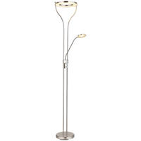 GLOBO LED-Deckenfluter Chrom Metall Kunststoff B/H/T: ca. 35x194x30 cm 2 Brennstellen EBRO - Chrom (35,00/194,00/30,00cm) - GLOBO
