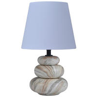 POCOline Keramik_Tischleuchte beige braun weiß Keramik B/H/L: ca. 16,5x17,5x16,5 cm E14 1 Brennstellen Tischleuchte-Keramik_Adriana - beige/braun (16,50/16,50/17,50cm) - POCOline