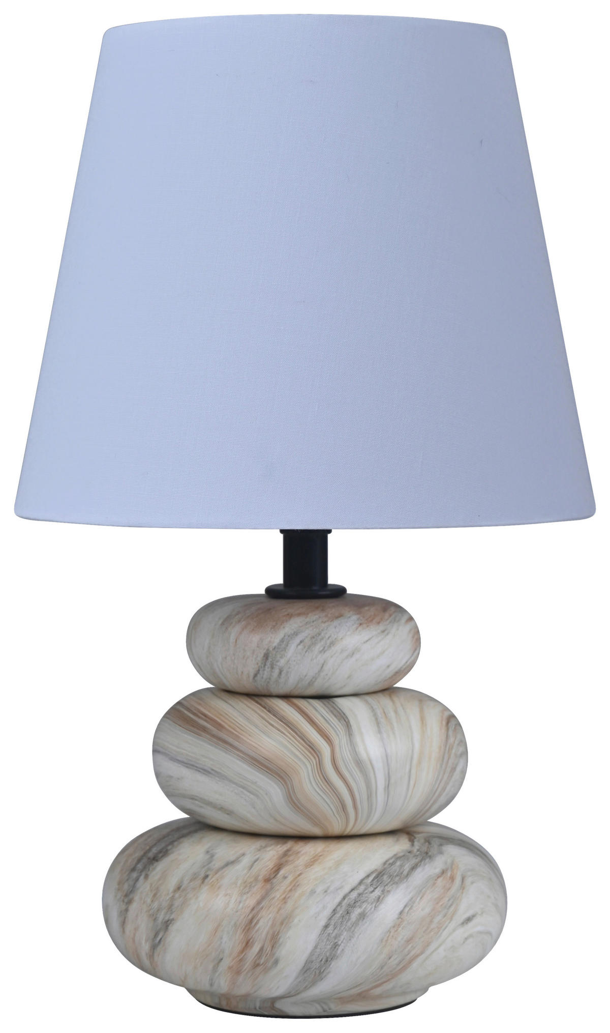 POCOline Keramik_Tischleuchte beige braun weiß Keramik B/H/L: ca. 16,5x17,5x16,5 cm E14 1 Brennstellen Tischleuchte-Keramik_Adriana - beige/braun (16,50/16,50/17,50cm) - POCOline