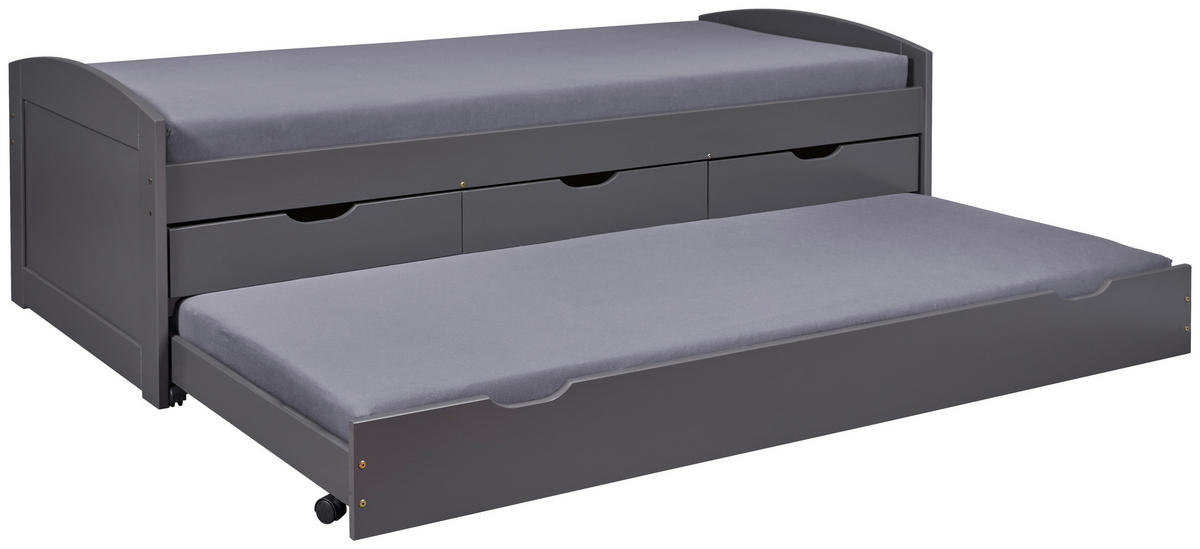 Funktionsbett Lena grau Liegefläche B/L: ca. 90x200 cm Lena - grau (98,00/63,00/205,00cm) - Inter Link