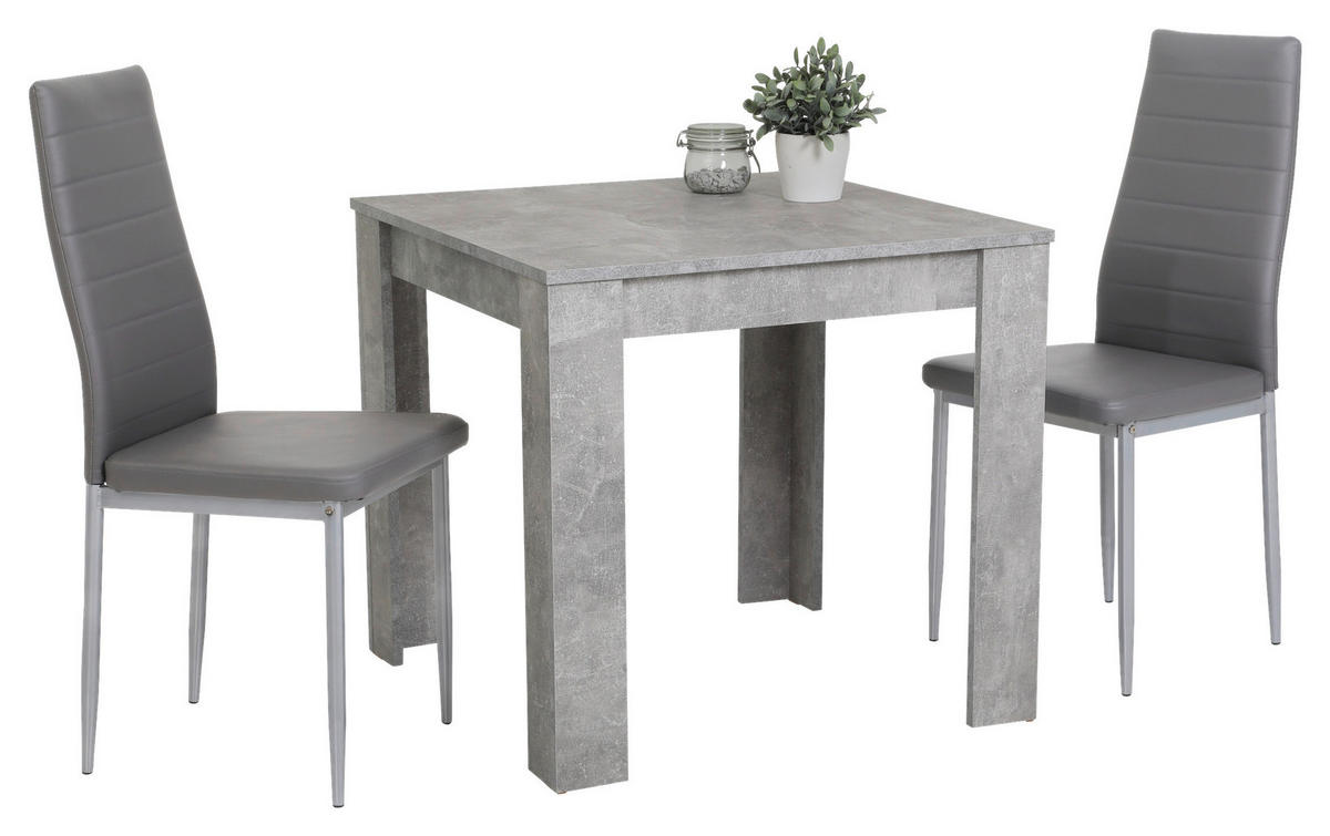 Esstisch Erika Beton Optik B/H/T: ca. 80x76x80 cm Erika - Beton (80,00/76,00/80,00cm)