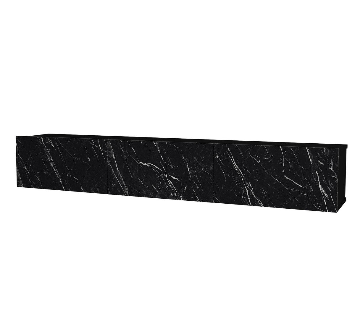 TV-Lowboard Damla schwarz Marmor Optik B/H/T: ca. 180x29,5x29,5 cm Damla - schwarz (180,00/29,50/29,50cm) - moebel17