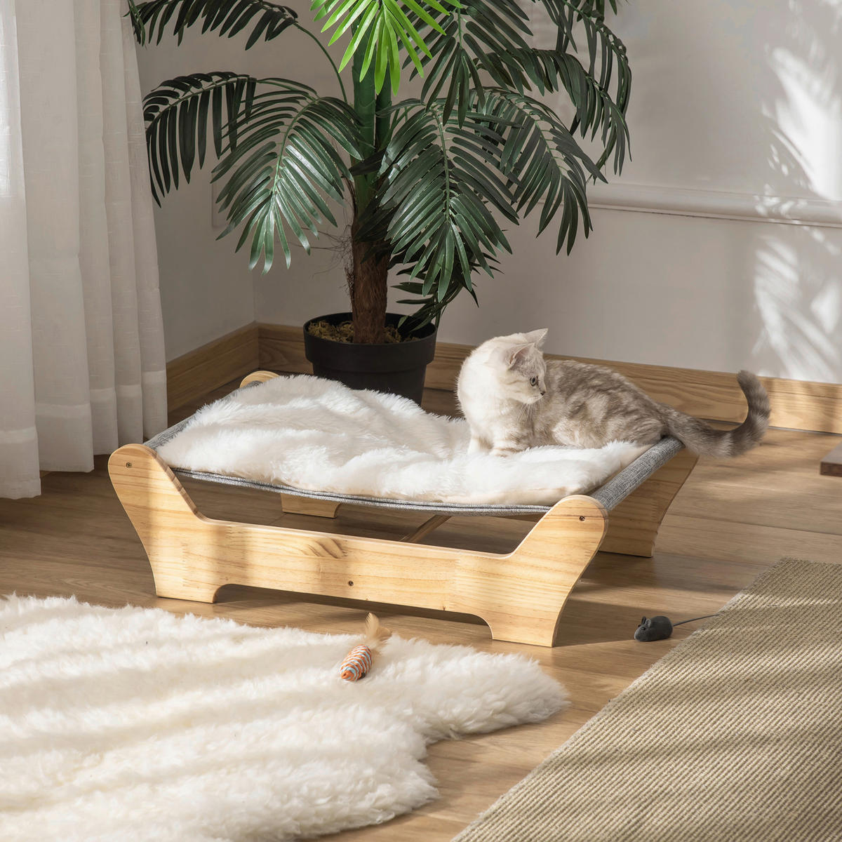 PawHut Katzenbett Katzenbett - (68,00/43,00/20,00cm) - PawHut