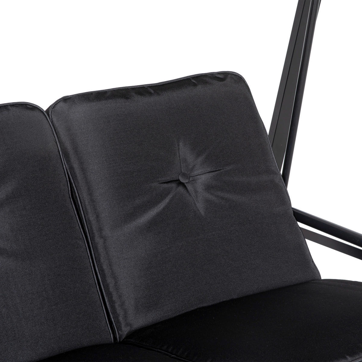 Outsunny Hollywoodschaukel schwarz Polyester B/H/L: ca. 116x172x145 cm Hollywoodschaukel - schwarz (145,00/116,00/172,00cm) - Outsunny