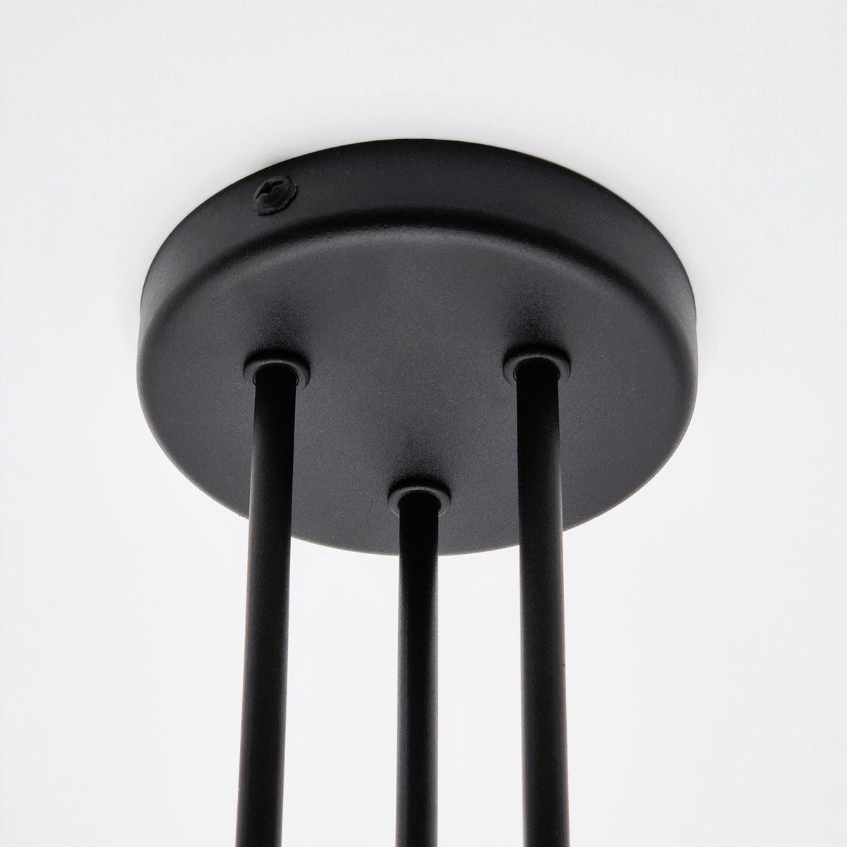 Lamkur Deckenleuchte DOMINO 51215 schwarz Stahl H/L: ca. 40x55 cm E27 3 Brennstellen Domino - schwarz (55,00cm) - Lamkur