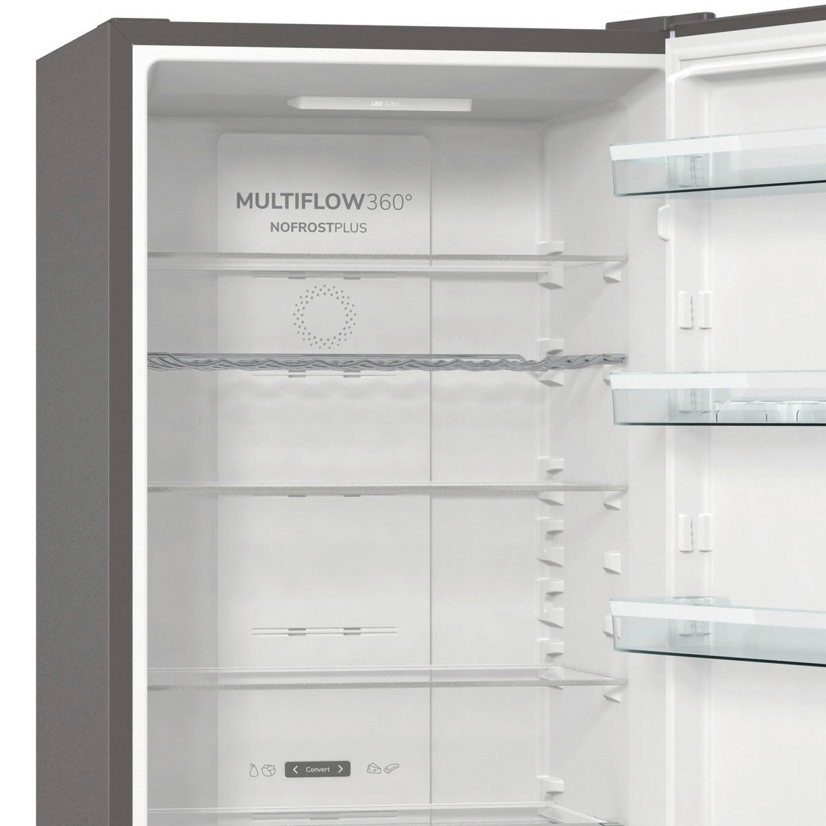 Gorenje Kühl-/Gefrierkombination NRK620CA2XL4 silber B/H/T: ca. 60x200x59 cm Kühl-/Gefrierkombi NRK620CA2XL4 - silber (60,00/200,00/59,00cm) - Gorenje