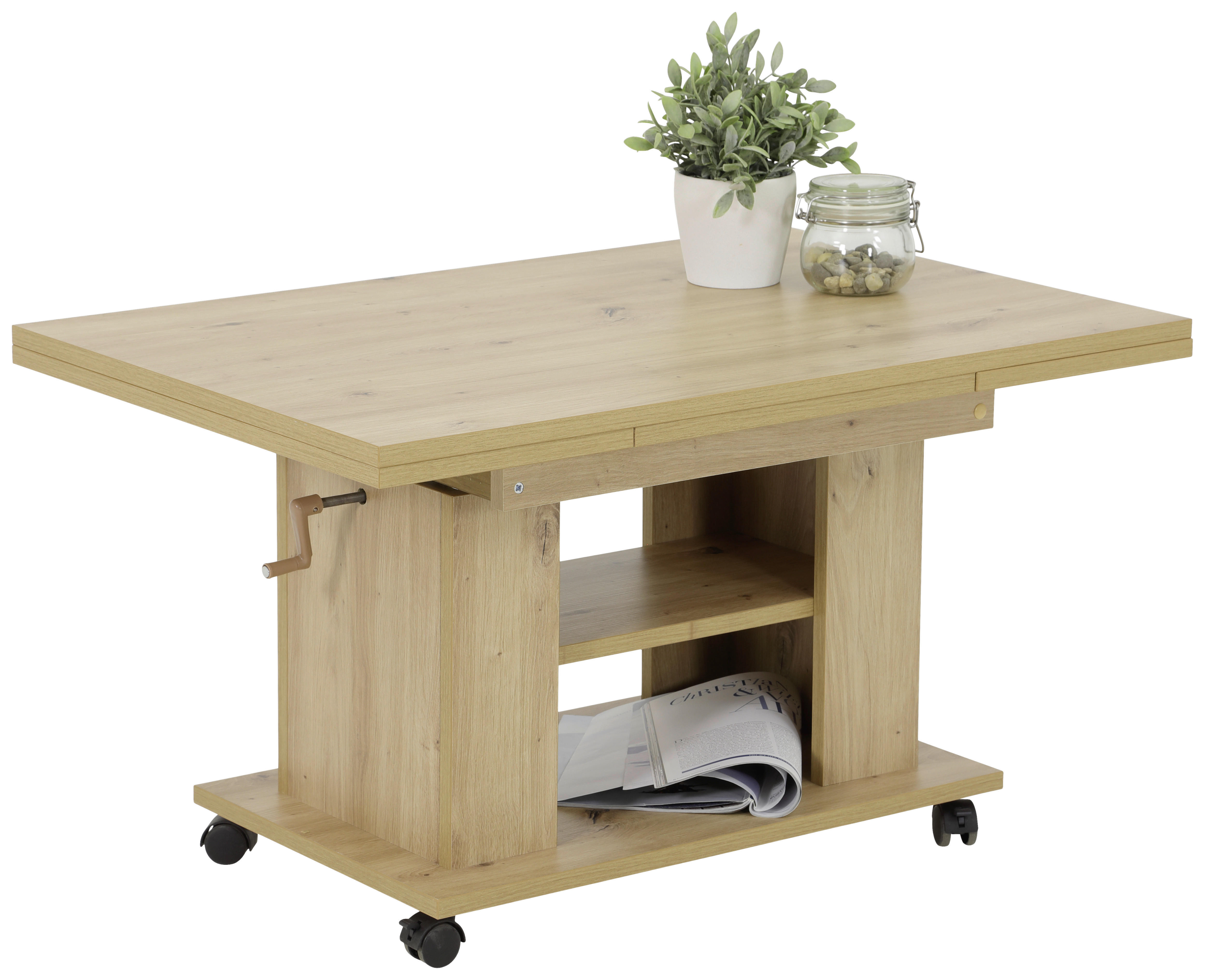 Couchtisch JAKOB Eiche Artisan Nachbildung B/H/T: ca. 90x51x60 cm JAKOB - Eiche (90,00/51,00/60,00cm) - Hela