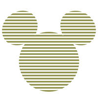 Komar Wandtattoo Mickey Head Stripes  Mickey Head Stripes B/L: ca. 125x125 cm Mickey Head Stripes - (125,00/125,00cm) - Komar