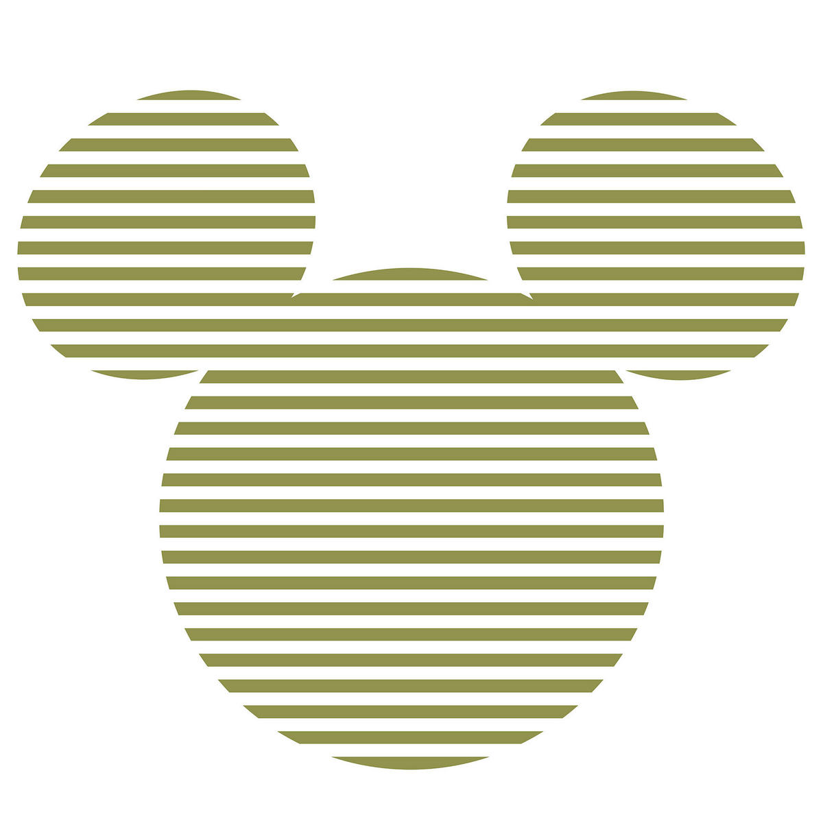Komar Wandtattoo Mickey Head Stripes  Mickey Head Stripes B/L: ca. 125x125 cm Mickey Head Stripes - (125,00/125,00cm) - Komar