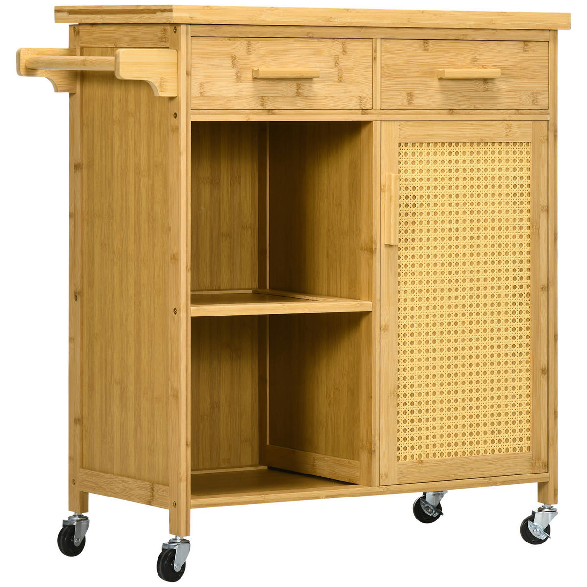 HOMCOM Küchenwagen natur Edelstahl B/H/L: ca. 36x84x85 cm Küchenwagen - natur (85,00/36,00/84,00cm) - HOMCOM