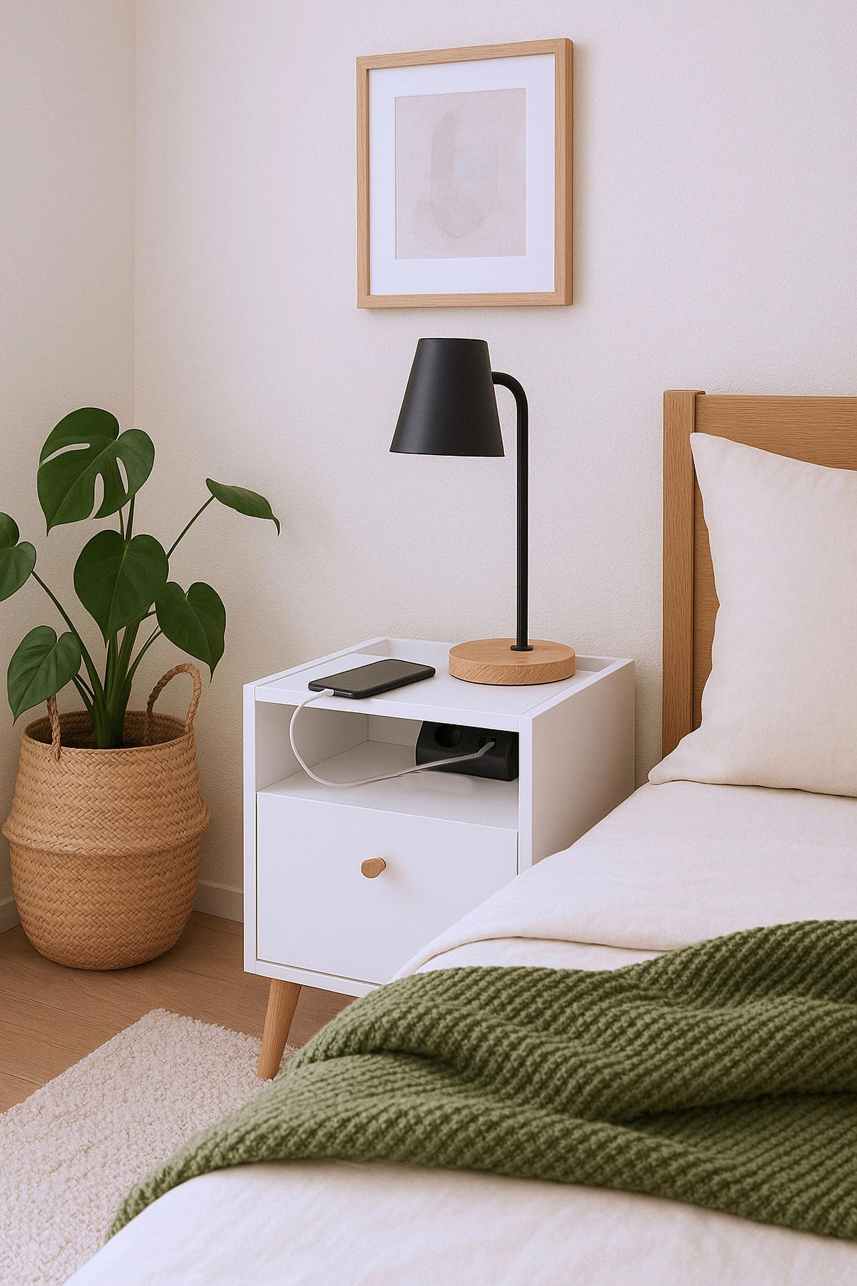 Nachtkonsole Bjarne weiß B/H/T: ca. 40,2x50,1x32,7 cm Bjarne - weiß (40,20/50,10/32,70cm) - Schildmeyer