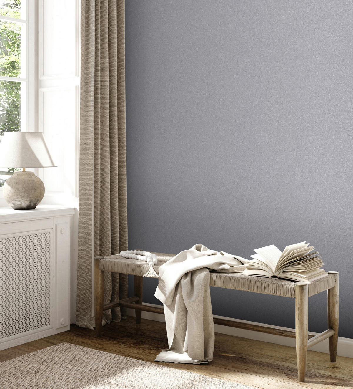 A.S.Creation Vliestapete Terra Uni grau B/L: ca. 53x1005 cm Terra - grau (53,00/1005,00cm) - A.S.Creation