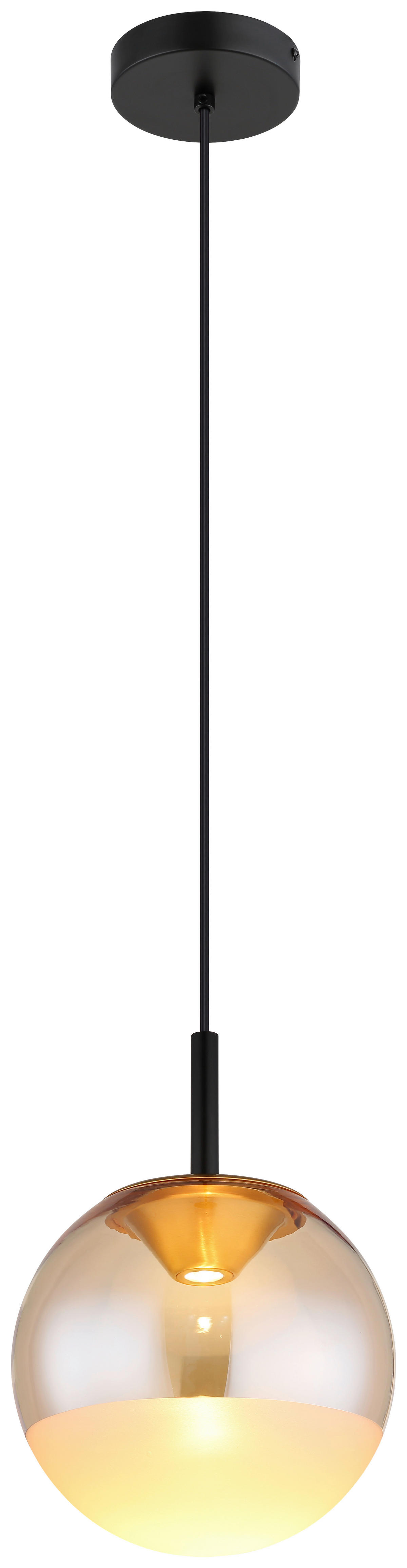 GLOBO LED-Hängeleuchte schwarz messing Metall Aluminium H/D: ca. 130x25 cm 1.0 Brennstellen SEVERIN - messing/schwarz (25,00/130,00cm) - GLOBO