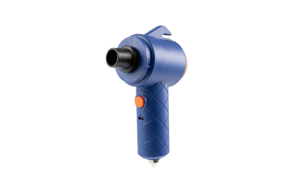 CLEANmaxx Akku-Handstaubsauger blau orange B/H/L: ca. 7x16,5x20 cm Akku-Handstaubsauger_6tlg. - blau/orange (20,00/7,00/16,50cm) - CLEANmaxx