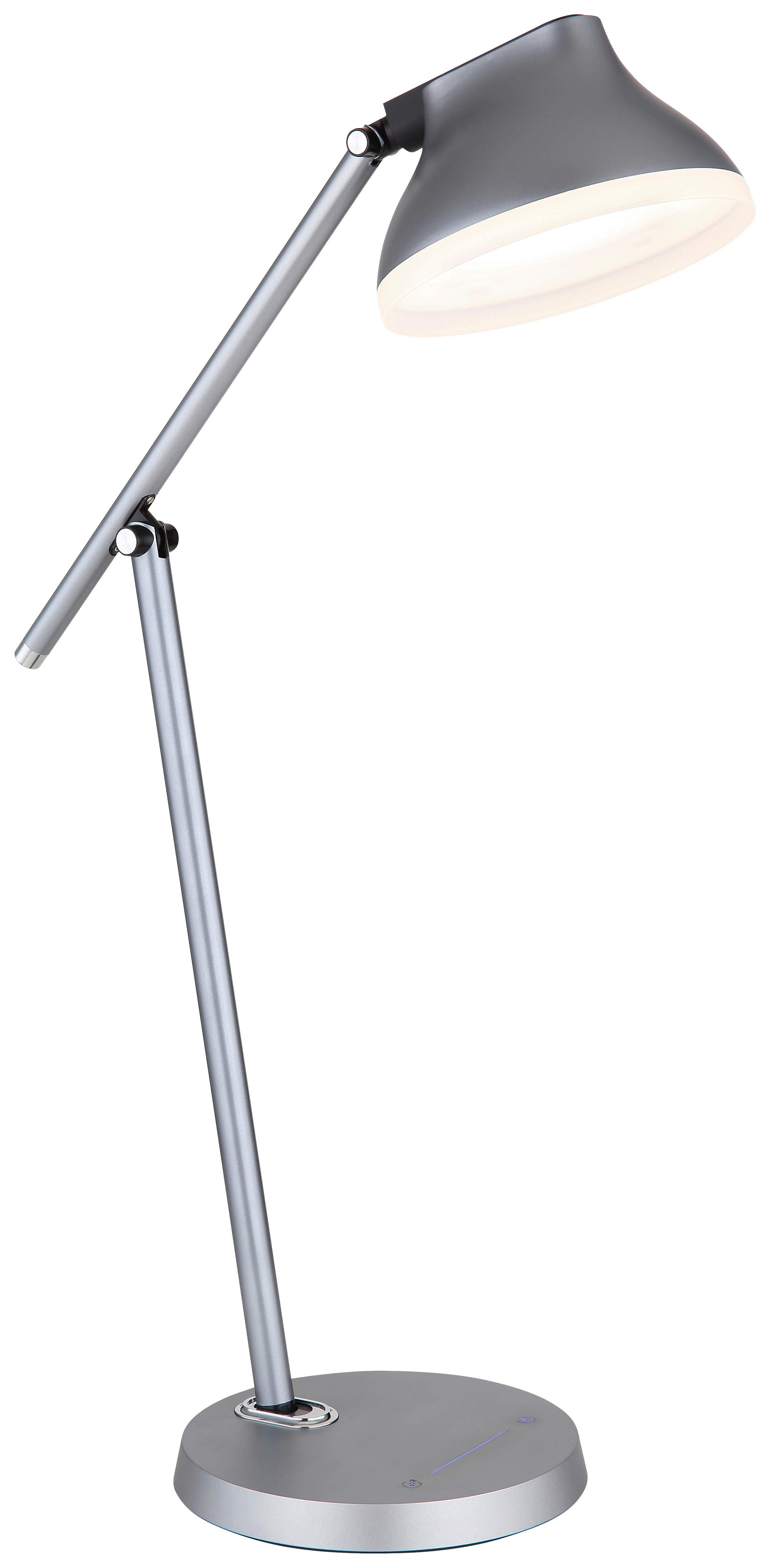 GLOBO LED-Schreibtischleuchte Halvar 58437G grau Alu Kunststoff H: ca. 76 cm Halvar - grau (76,00cm) - GLOBO