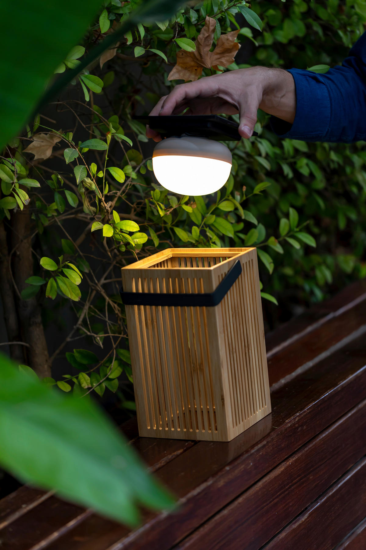 LED-Dekoleuchte braun B/H/L: ca. 14,5x24x14,5 cm OKINAWA - braun (14,50/14,50/24,00cm) - NewGarden
