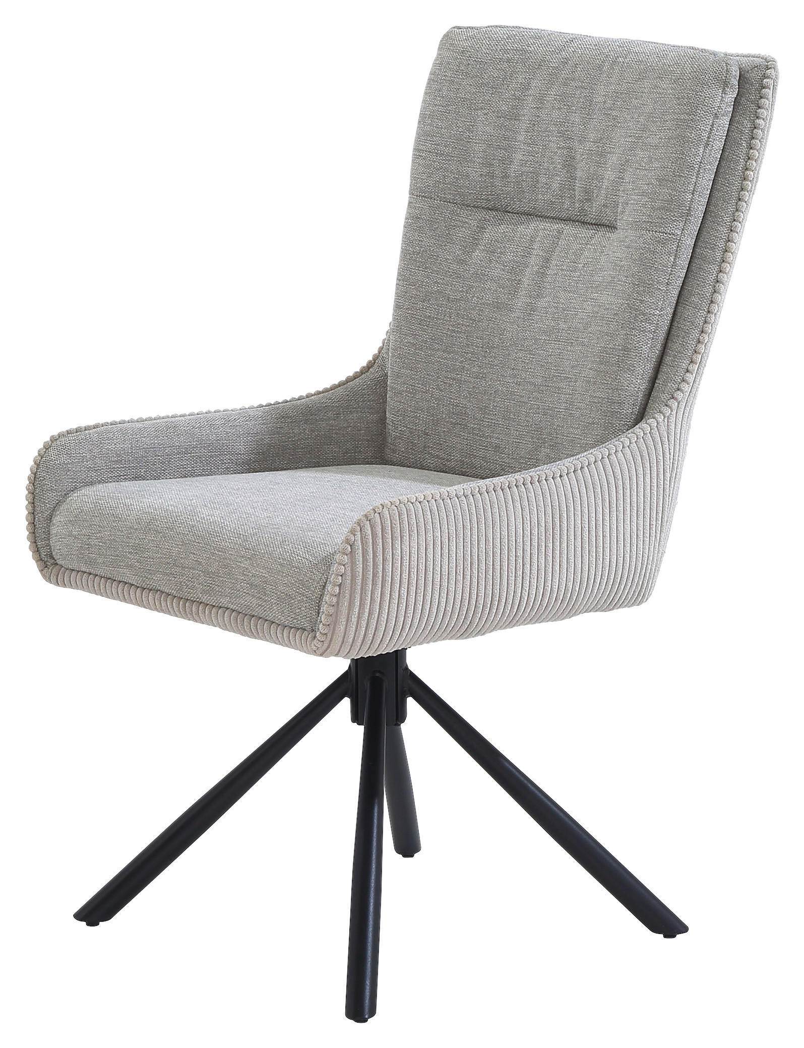 Drehstuhl  Greige Webstoff B/T: ca. 56x65 cm Melissa_Drehstuhl_6003635 - Greige/schwarz (56,00/65,00cm)