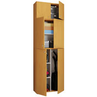 Putzschrank Lona buche Nachbildung weiß B/H/T: ca. 70x223x39 cm Lona - weiß/buche (70,00/223,00/39,00cm) - VCM Möbel