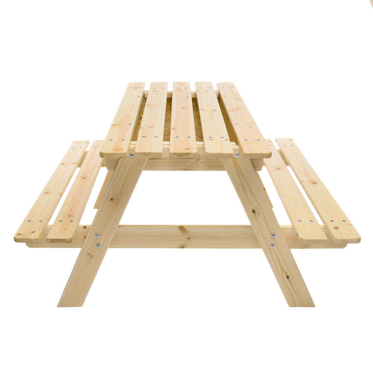 Timbela Kindersitzgarnitur M010 natur Holz B/H/L: ca. 90x50x90 cm M010 - natur (90,00/90,00/50,00cm) - Timbela