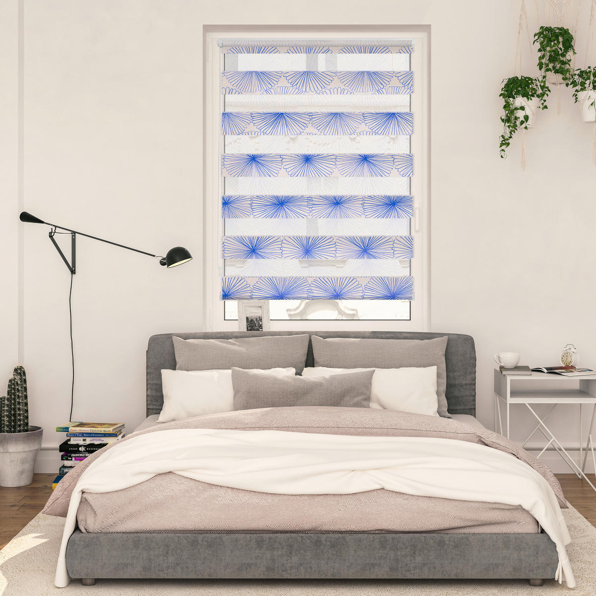 Doppelrollo Duo Flower Wheel gelb B/L: ca. 100x130 cm Duo Flower Wheel - gelb (100,00/130,00cm) - LICHTBLICK