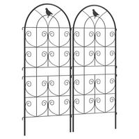Outsunny Rankgitter 2er Set schwarz B/H/L: ca. 1,3x120x50 cm Rankgitter 2er Set - schwarz (50,00/1,30/120,00cm) - Outsunny