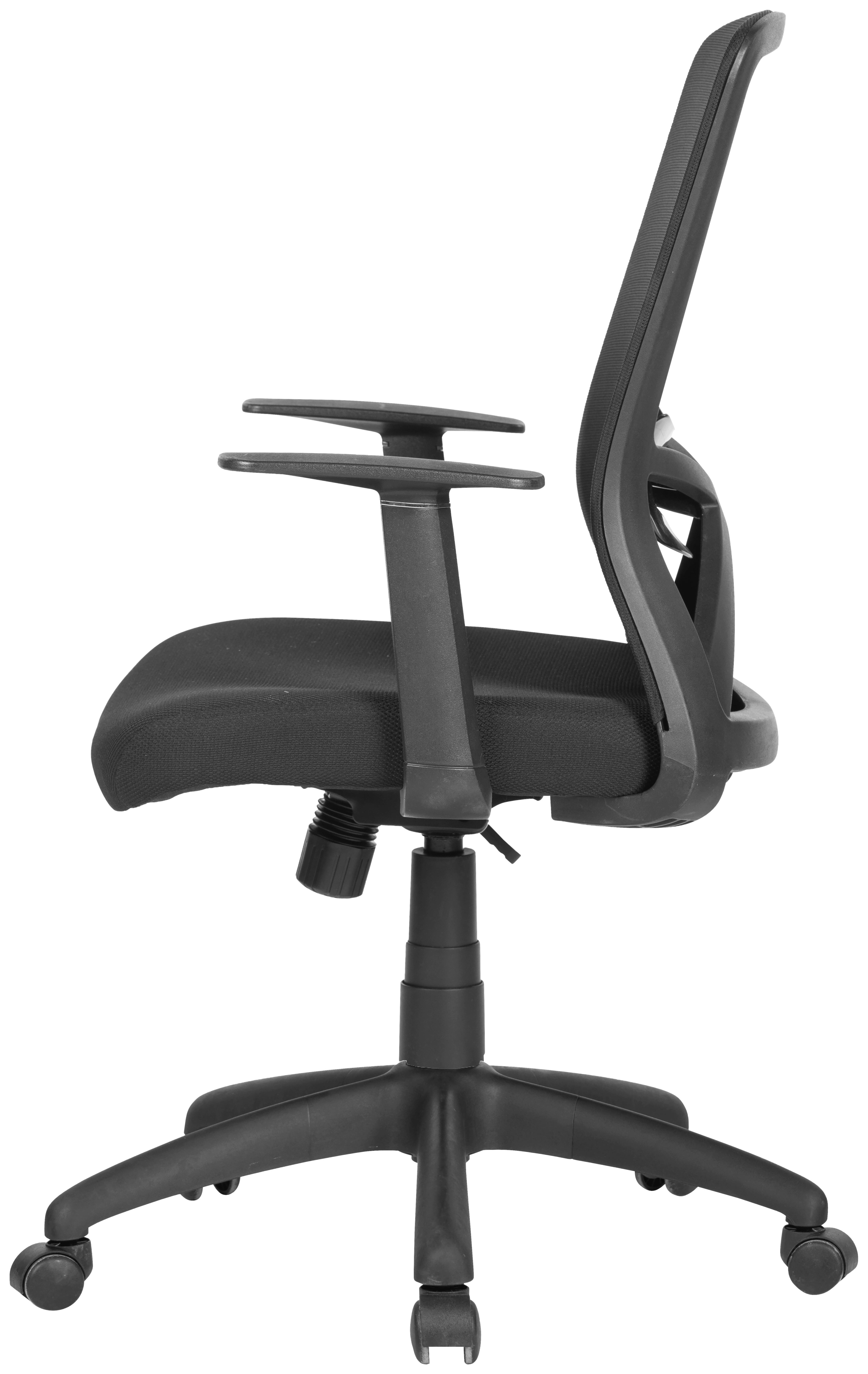 Chefsessel LONG schwarz schwarz schwarz Mesh Webstoff Kunststoff LONG - schwarz - byLIVING