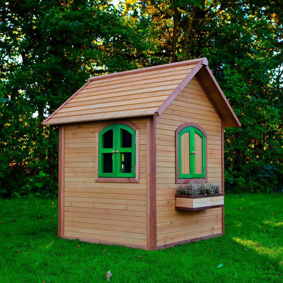 AXI Spielhaus Julia natur B/H/T: ca. 137x175x151 cm Julia - natur/grün (137,00/175,00/151,00cm) - AXI