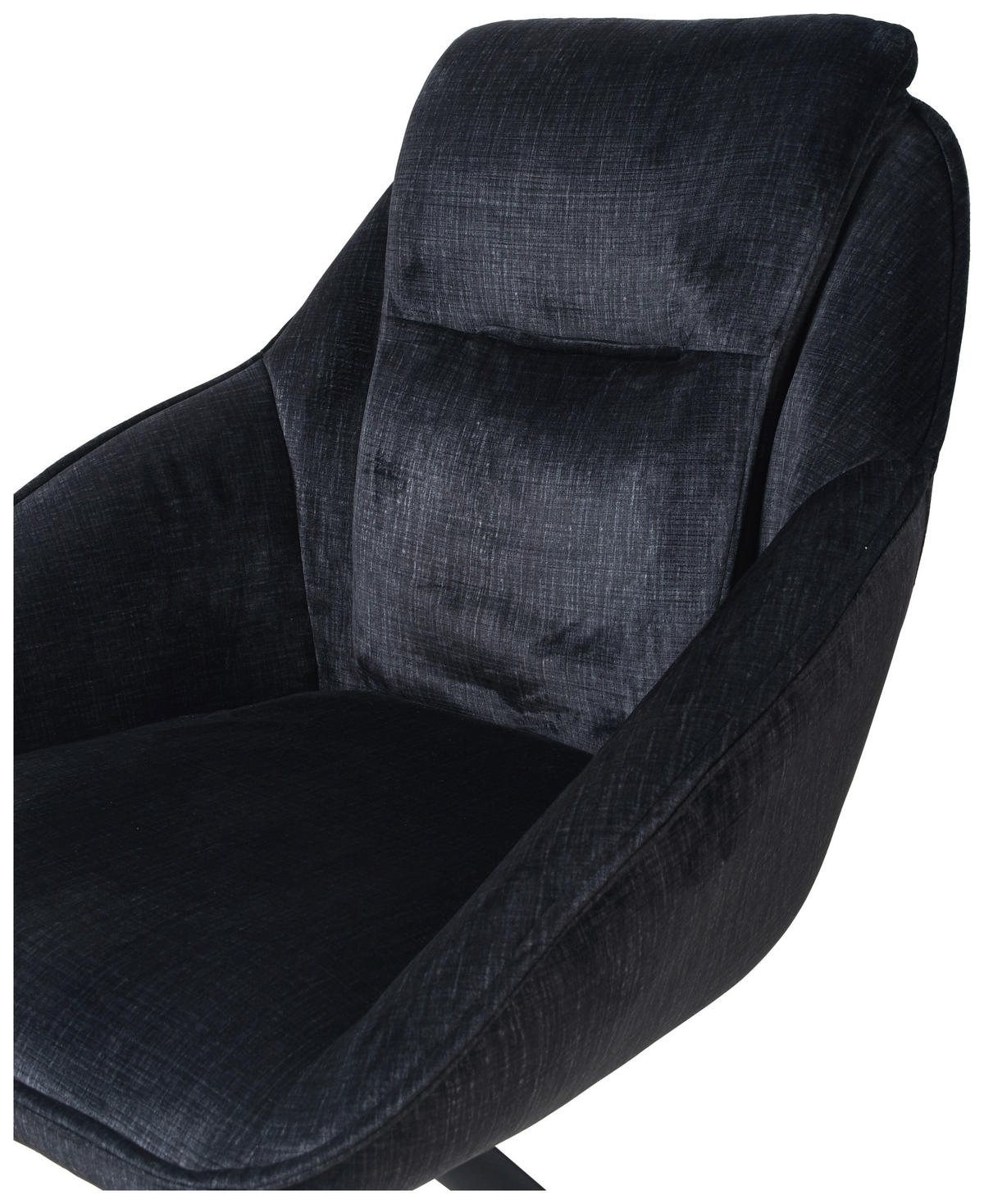 Drehstuhl Brisbane anthrazit Samt B/H/T: ca. 62x92x59 cm Brisbane - schwarz/anthrazit (62,00/92,00/59,00cm)
