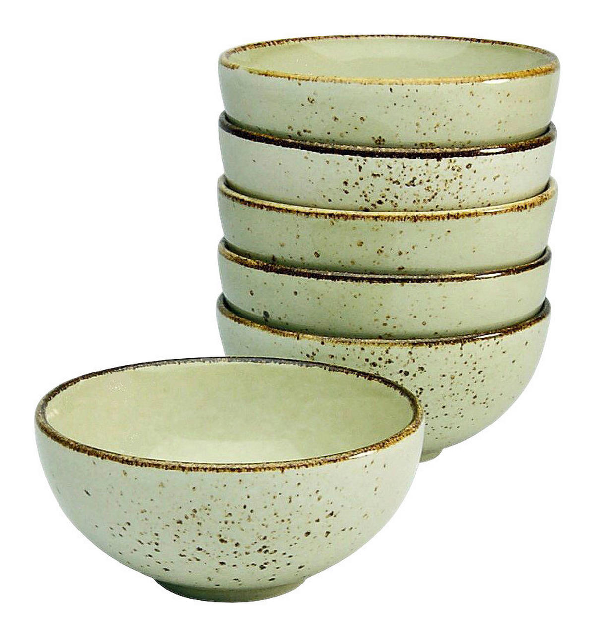 CreaTable Schalen-Set NATURE COLLECTION sand Steinzeug D: ca. 11,5 cm NATURE COLLECTION - sand (11,50cm) - CreaTable
