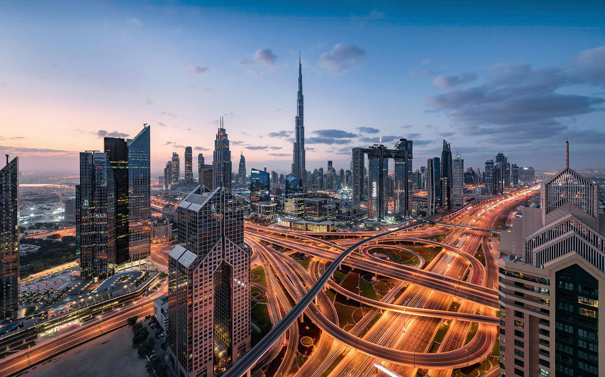 Komar Fototapete Lights of Dubai B/L: ca. 450x280 cm Lights of Dubai - (450,00/280,00cm) - Komar