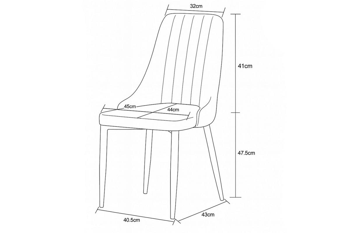 Stuhl CLAUDIA, 2er Set anthrazit schwarz B/H/T: ca. 44x88x58 cm CLAUDIA, 2er Set - schwarz/anthrazit (44,00/88,00/58,00cm) - xonox.home
