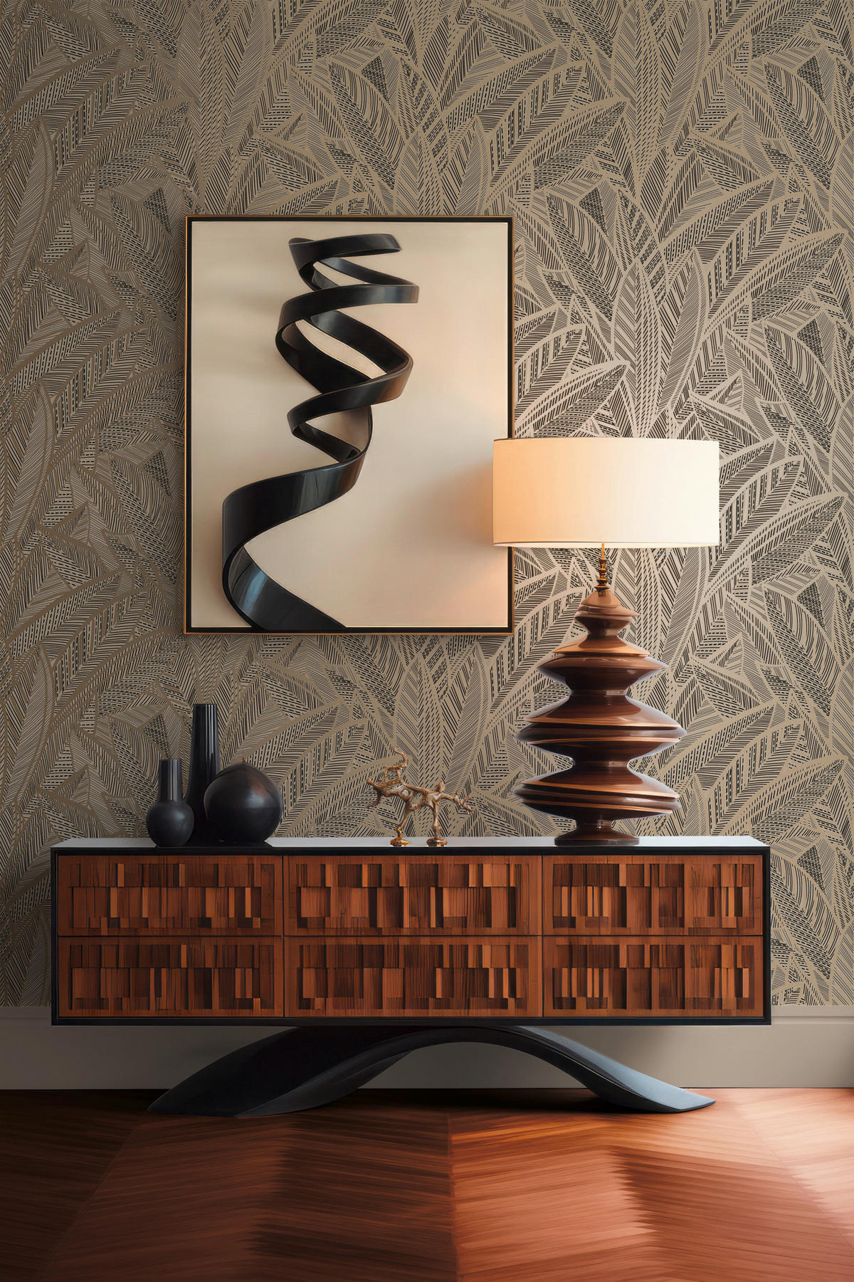 A.S.Création Vliestapete silber schwarz B/H/D: ca. 53x1005x9,7 cm Vliestapete - schwarz/silber (9,70/1005,00cm) - A.S.Creation