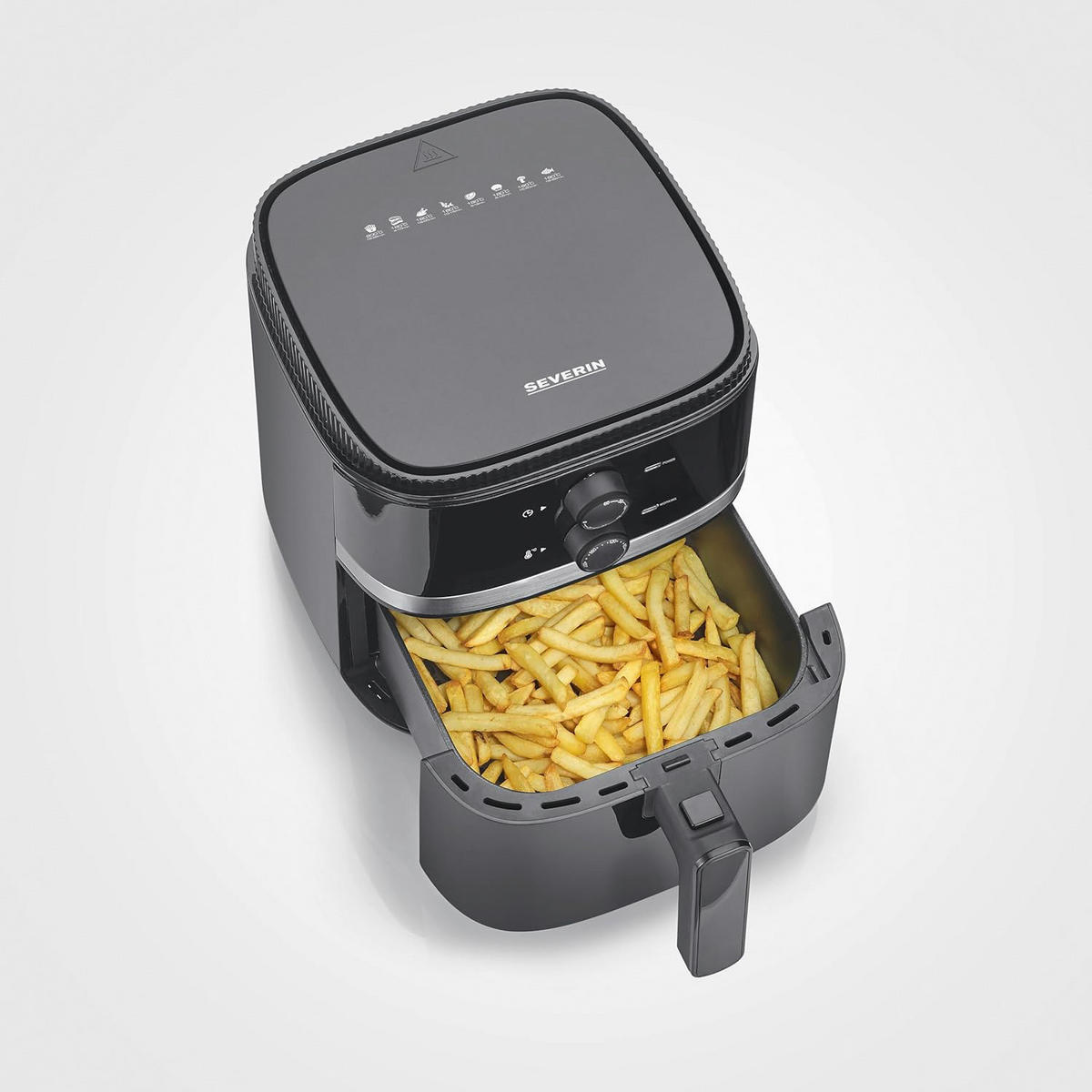 Severin Heißluftfritteuse schwarz Kunststoff B/H/L: ca. 35x32,5x35 cm ca. 5 l FR2452 - schwarz (35,00/35,00/32,50cm) - Severin