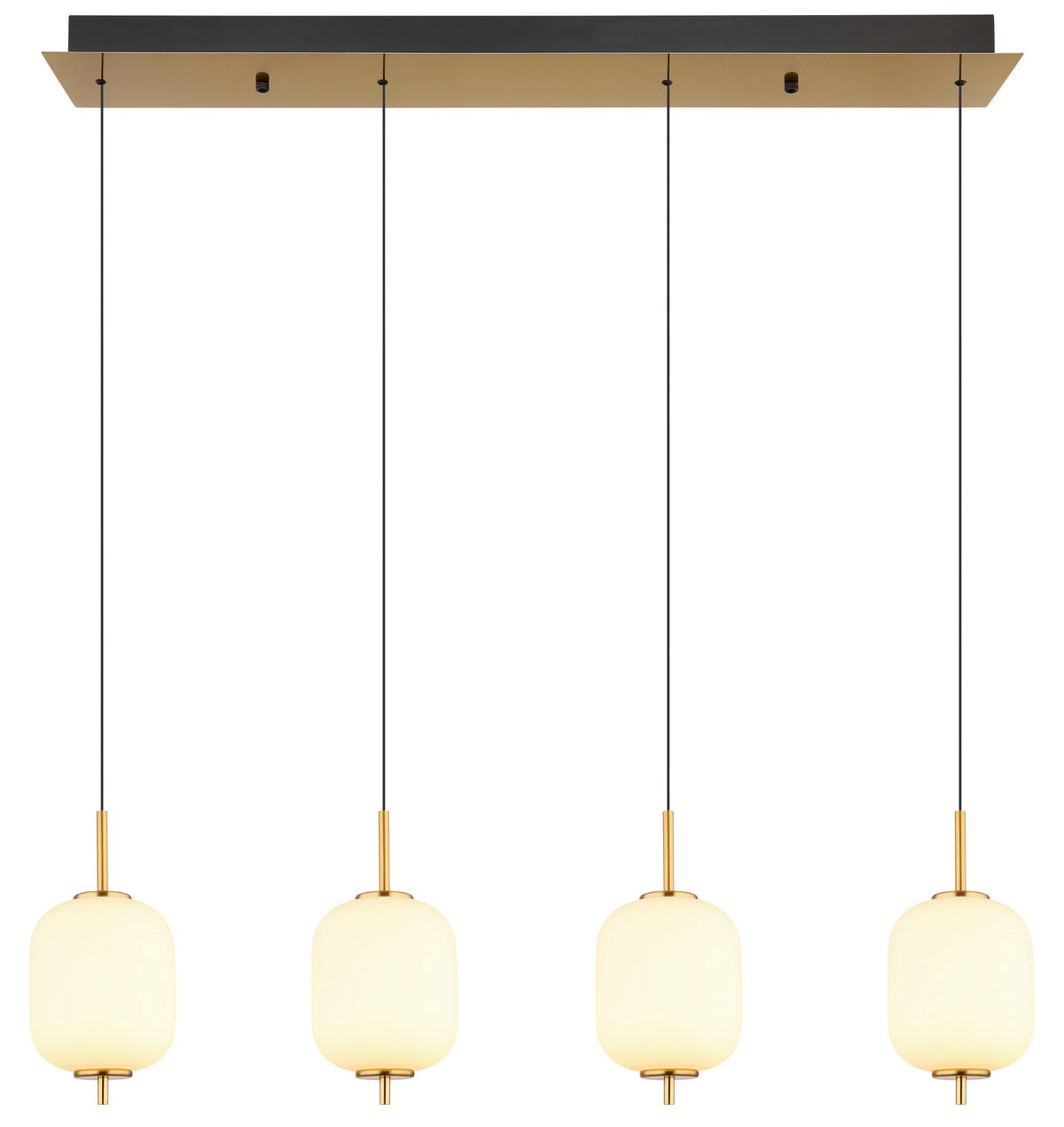 GLOBO Pendelleuchte messing Glas Metall B/H/T: ca. 13,5x150x80 cm 1.0 Brennstellen 15217-4 - messing (13,50/150,00/80,00cm) - GLOBO