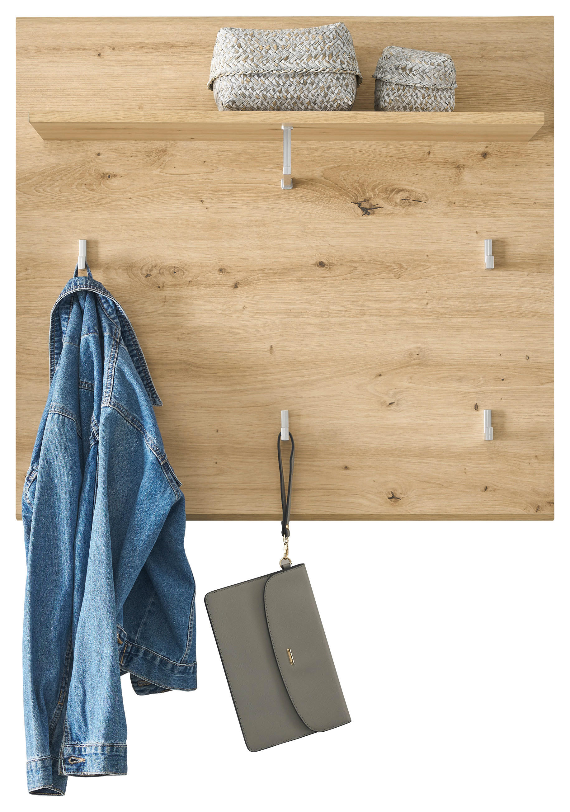 Garderobenpaneel Nola Eiche Artisan Nachbildung B/H/T: ca. 80x75x28 cm Nola - Eiche (80,00/75,00/28,00cm)