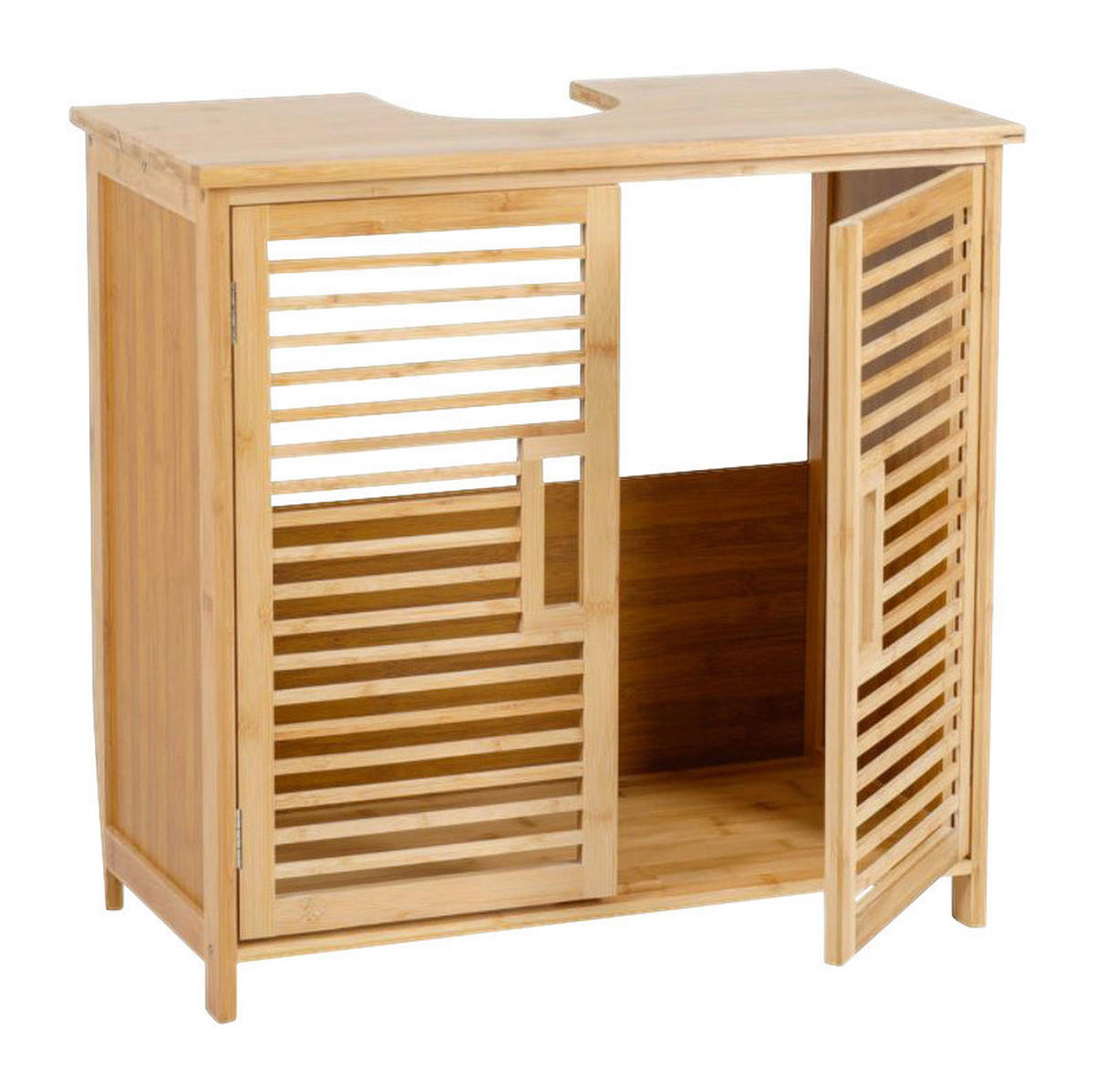 Axentia Waschbeckenunterschrank Bambus natur Bambus Bambus - natur - Axentia