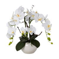 Kunstpflanze Orchideen-Arrangement weiß Kunststoff B/H/L: ca. 27x50x27 cm Orchideen-Arrangement - weiß (27,00/27,00/50,00cm)