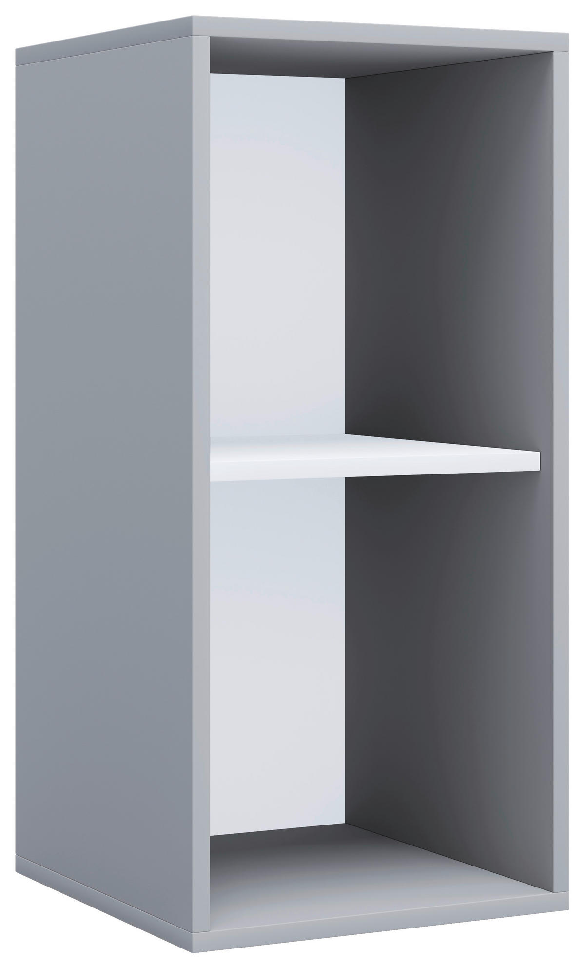 Regal Lona I grau weiß B/H/T: ca. 35x74x37 cm Lona I - weiß/grau (35,00/74,00/37,00cm) - VCM Möbel