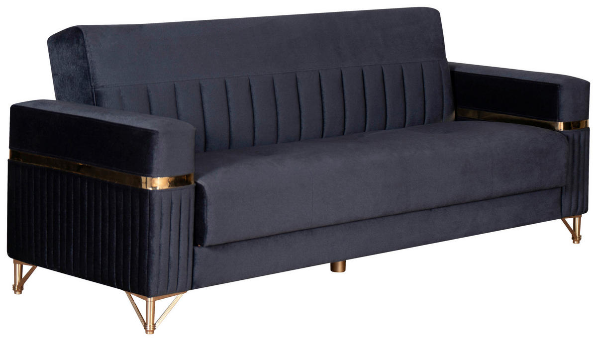 Sofa 3-2-1 Rhosus anthrazit Microfaser Rhosus - gold/anthrazit