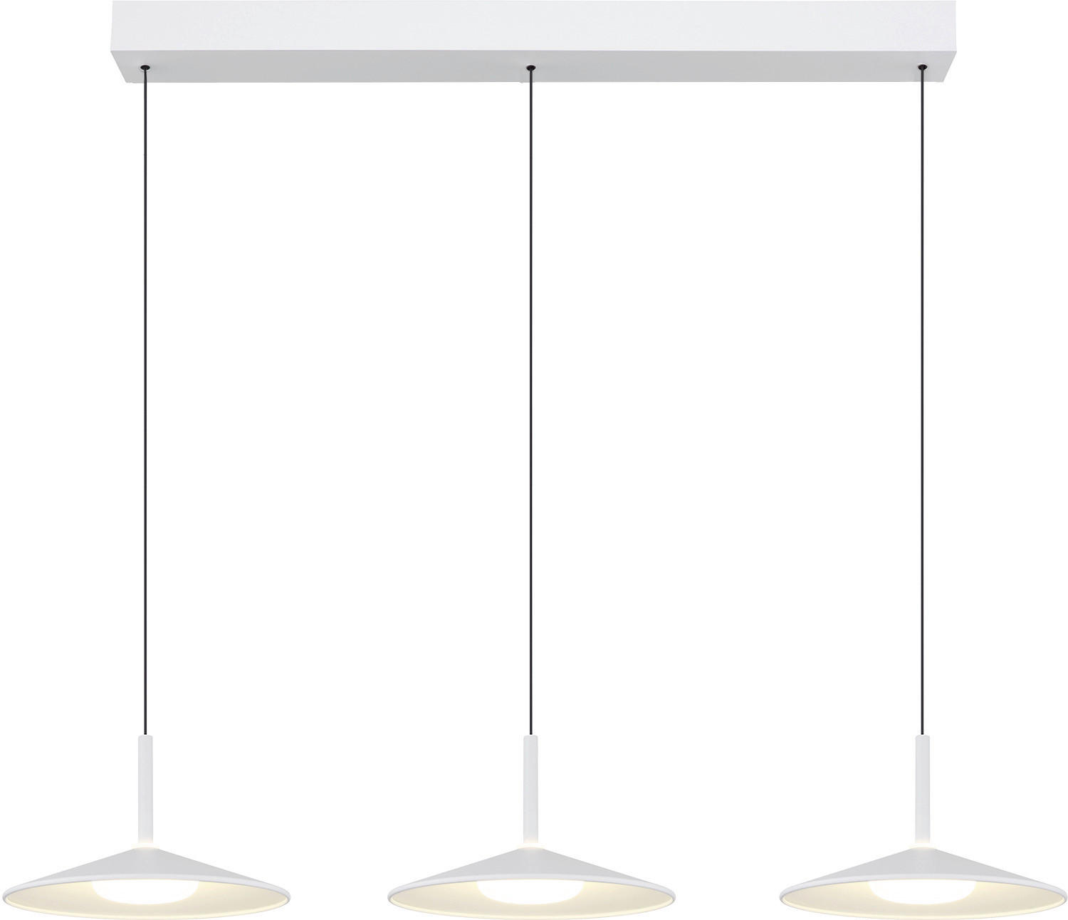 GLOBO LED-Hängeleuchte Opal transparent weiß PVC Acryl Metall B/H/L: ca. 25x180x95 cm 1.0 Brennstellen LAMPONE - weiß/Opal (95,00/25,00/180,00cm) - GLOBO