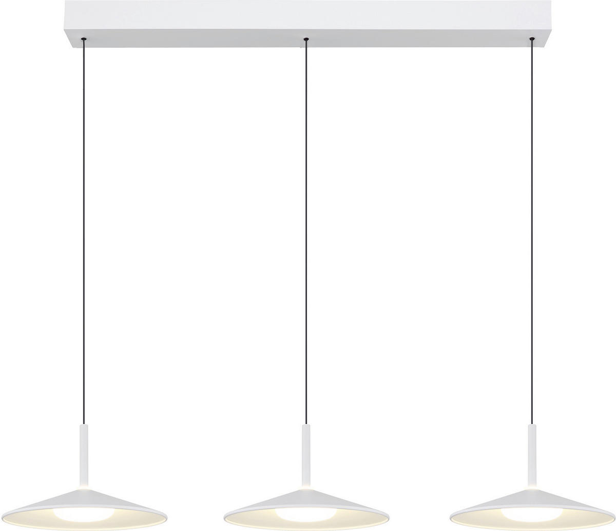 GLOBO LED-Hängeleuchte Opal transparent weiß PVC Acryl Metall B/H/L: ca. 25x180x95 cm 1.0 Brennstellen LAMPONE - weiß/Opal (95,00/25,00/180,00cm) - GLOBO
