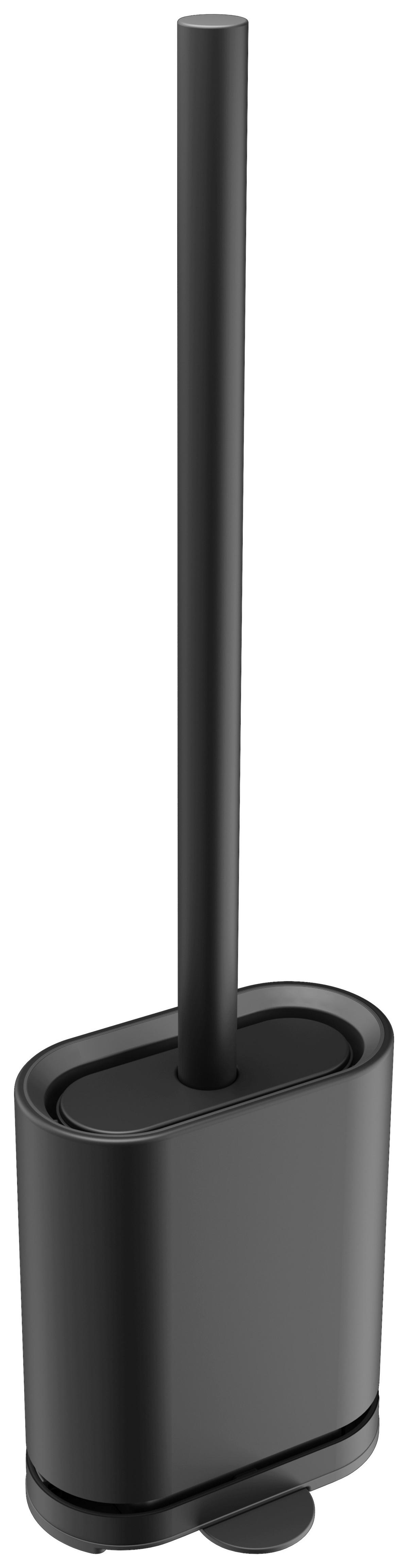 WC-Garnitur schwarz Kunststoff WC-Bürste_flach schwarz - schwarz (11,00/42,00/5,70cm)