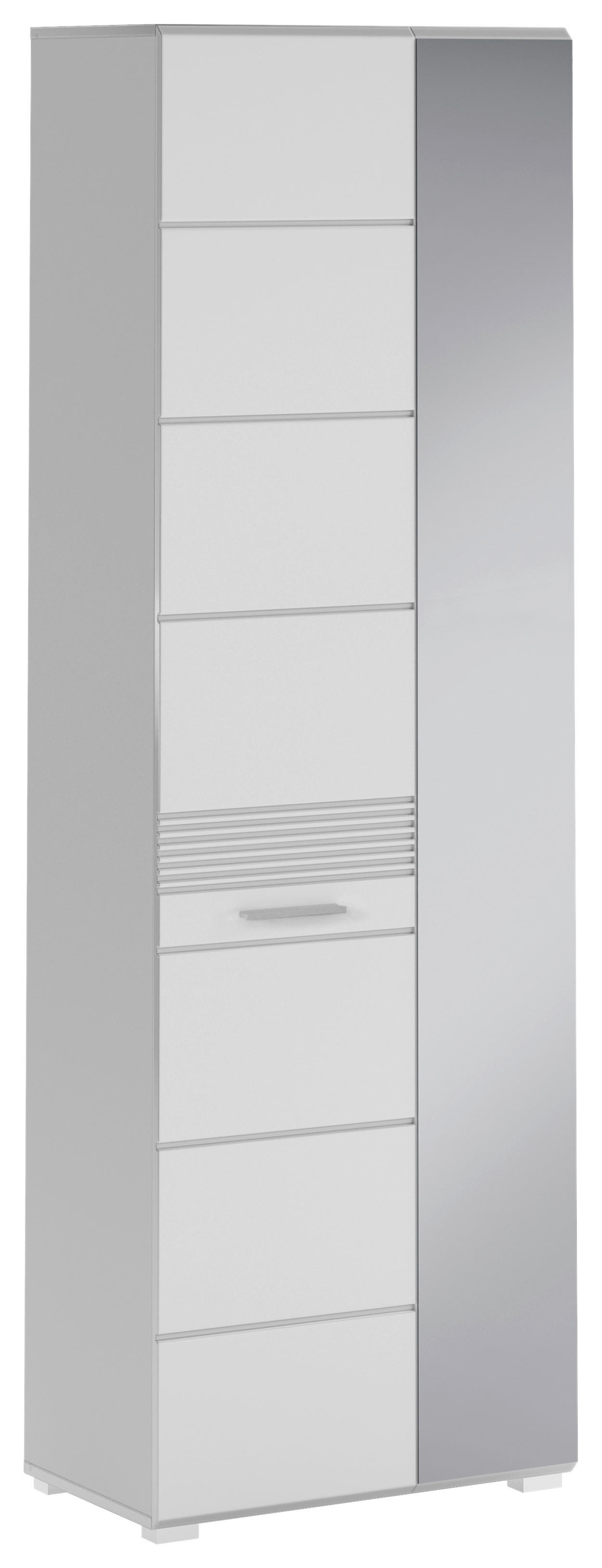 Garderobenschrank Linus weiß weiß Hochglanz B/H/T: ca. 62x190x37 cm Linus - weiß (62,00/190,00/37,00cm)
