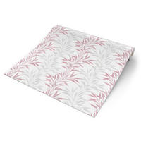 Vliestapete Blätter rosa grau weiß B/L: ca. 53x1005 cm Vliestapete_10093-05 - weiß/rosa (53,00/1005,00cm)
