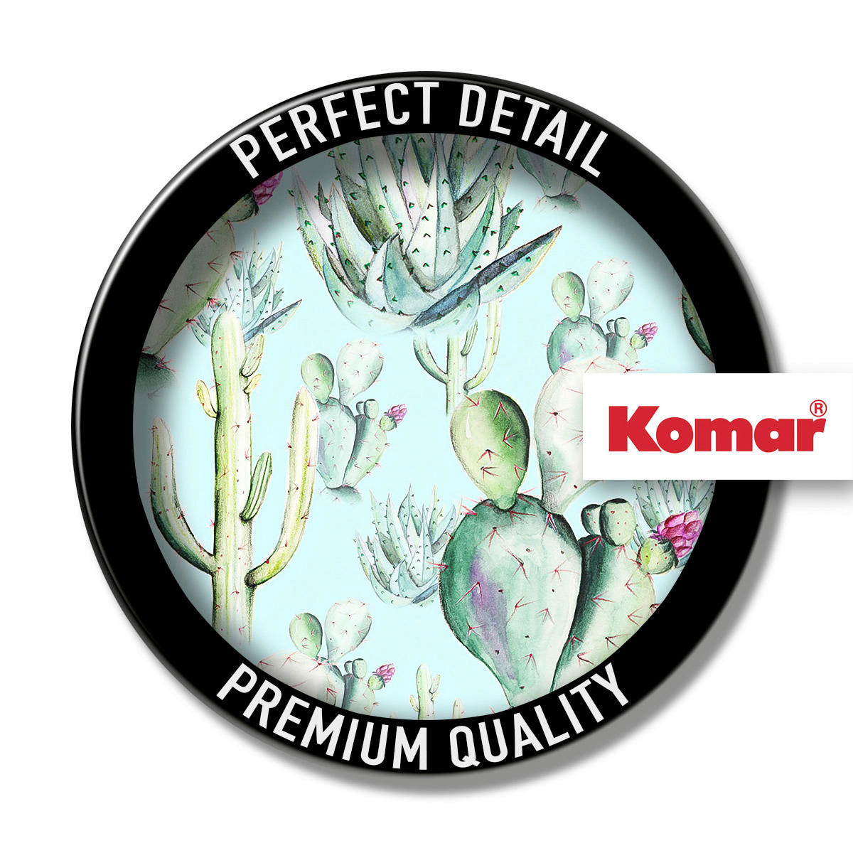 Komar Fototapete Cactus Blue Panel B/L: ca. 100x250 cm Cactus Blue Panel - (100,00/250,00cm) - Komar